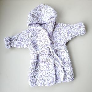 Handmade child's robe crochet chunky yarn